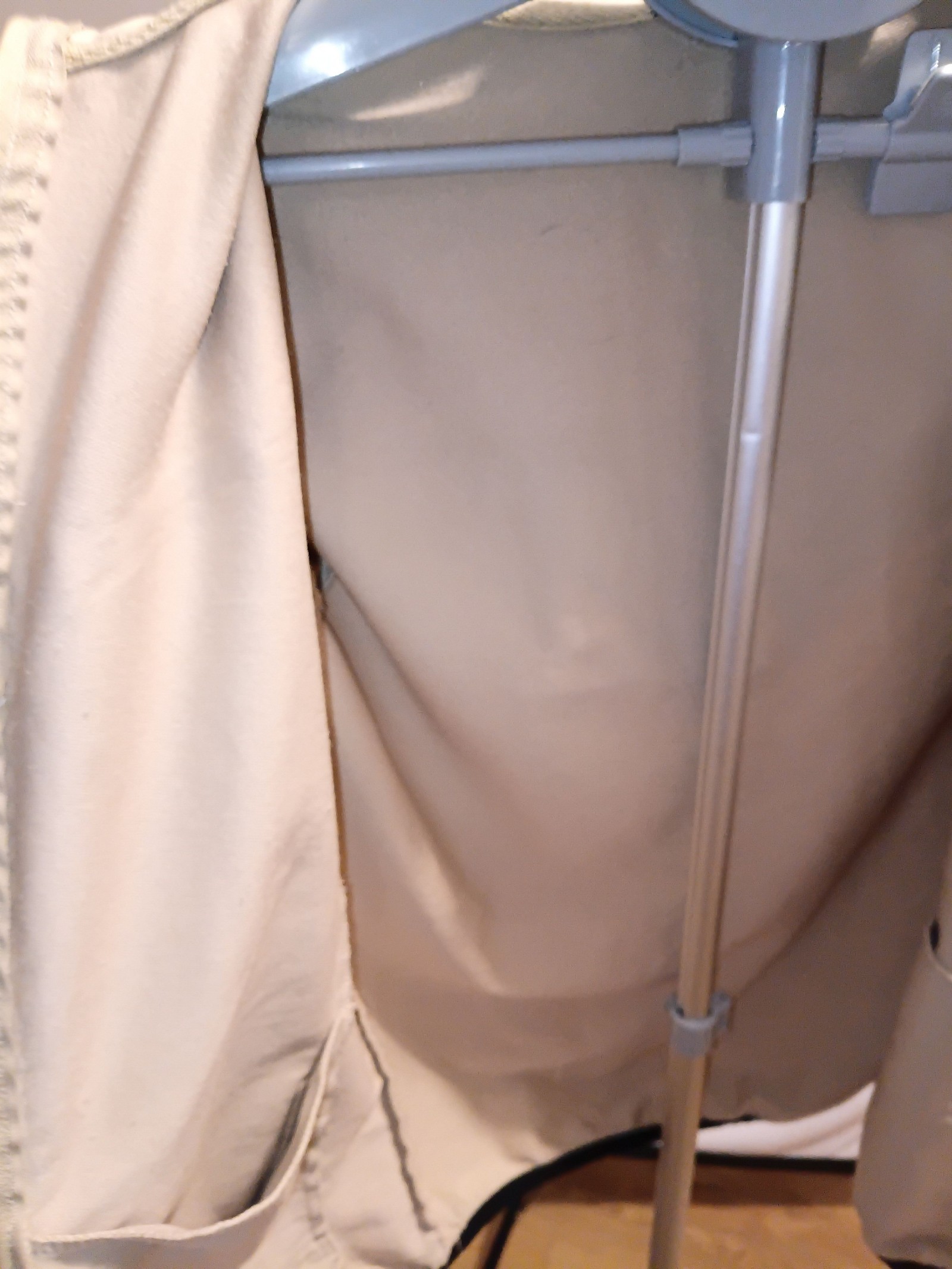 Nike Women's Beige & White Hooded Zip-Up Jacket Medium Cotton image 7