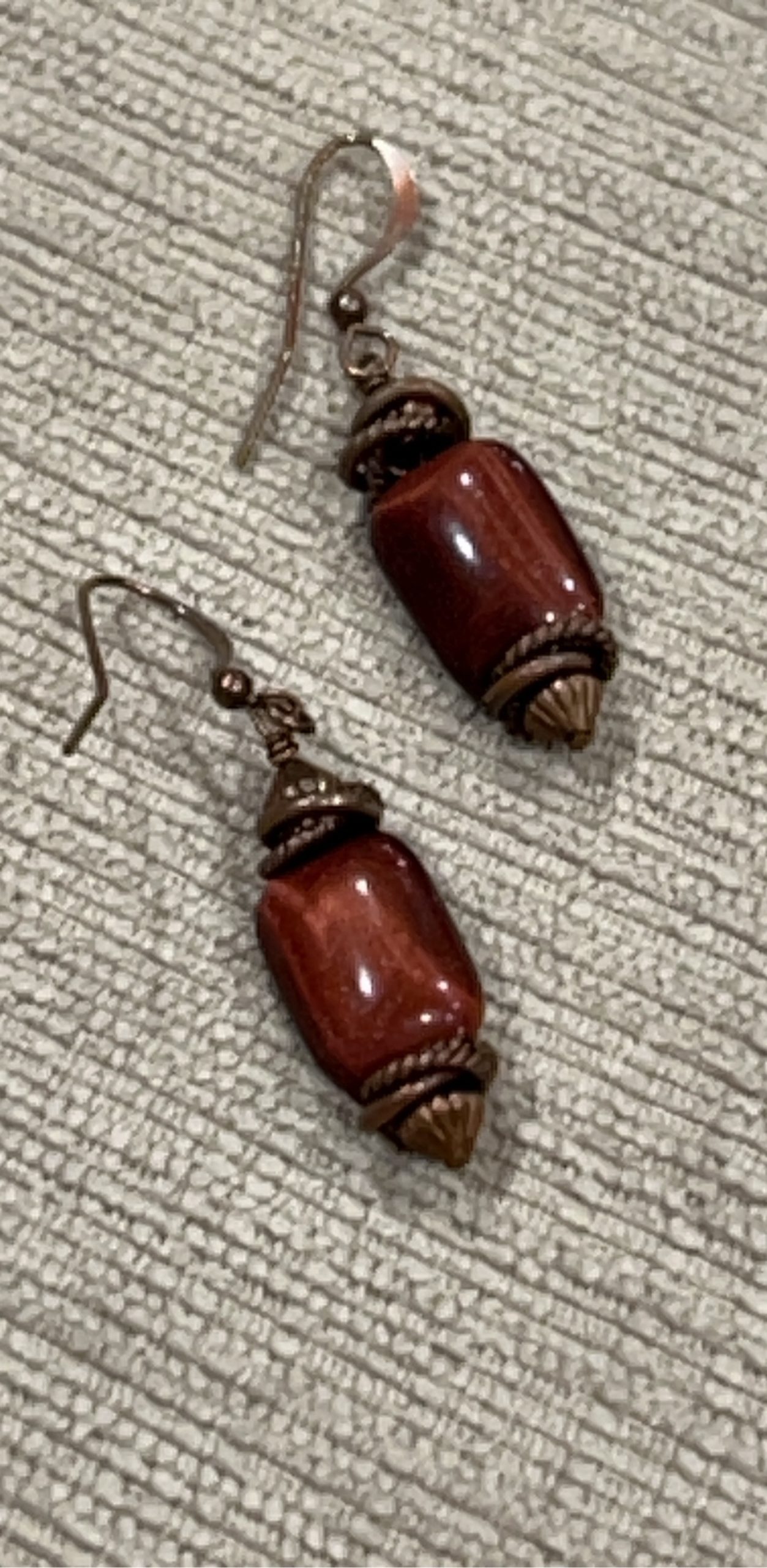 Boho Brown & Turquoise Beaded Bracelet & Earrings Set image 3