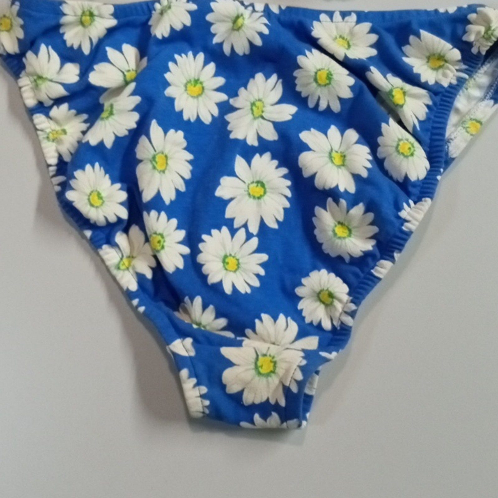 Basic Editions Women Blue & White Daisy Print Bikini Set 11/12 image 5