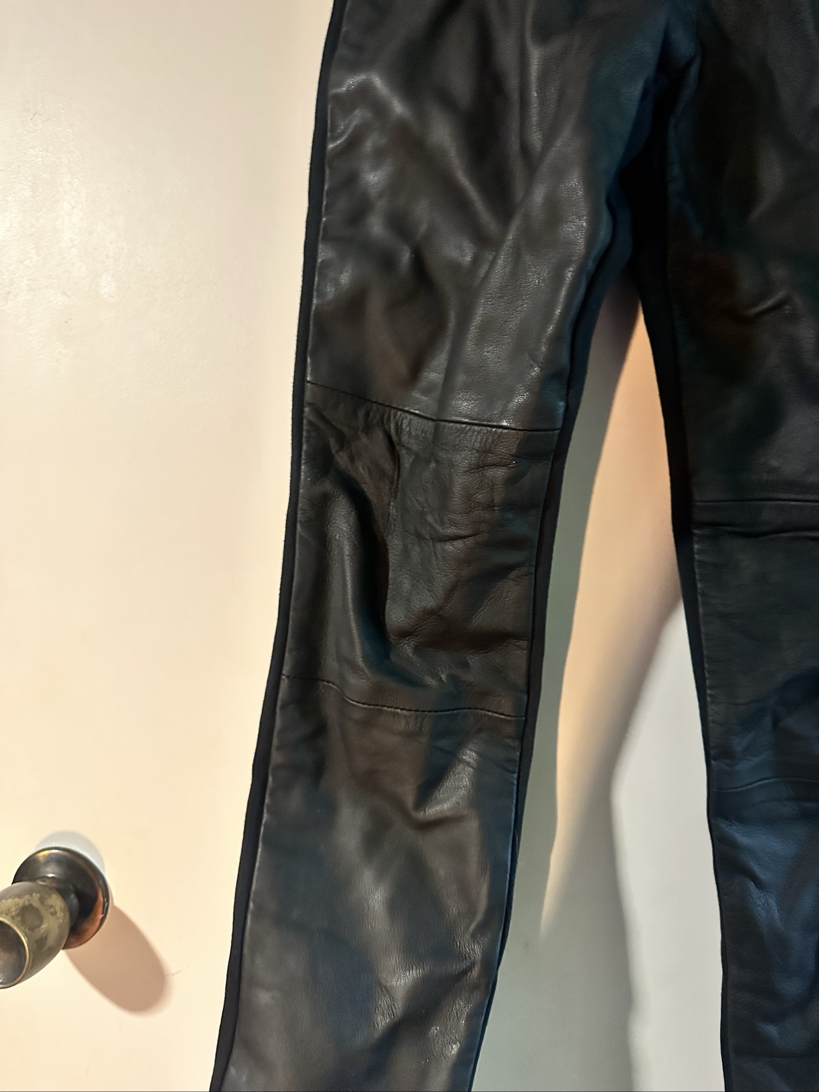 Faith + Begg Black Jupiter Leather Leggings AU 8 image 4