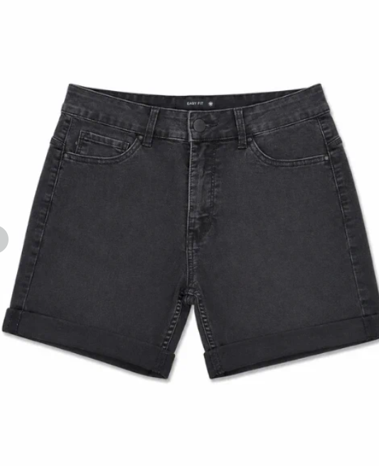 Lee denim shorts rolled cuffs ,easy fit Black,32"