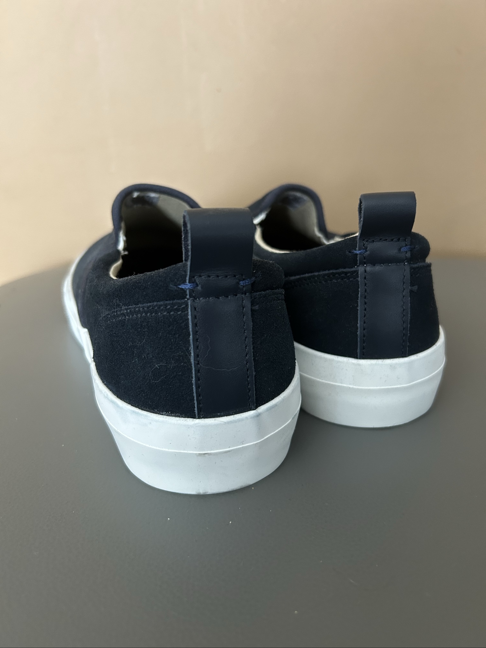 M&S Navy Suede Slip-On Shoes UK 11 Freshfeet Technology Men image 4