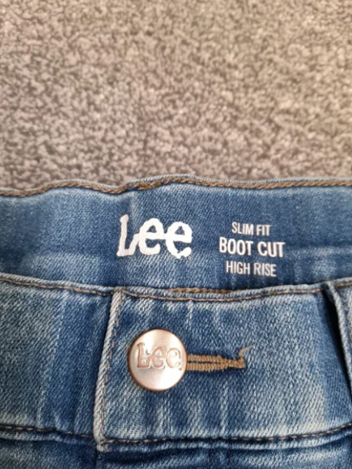 Lee Slim Fit Boot Cut High Rise Denim Shorts 30" image 5