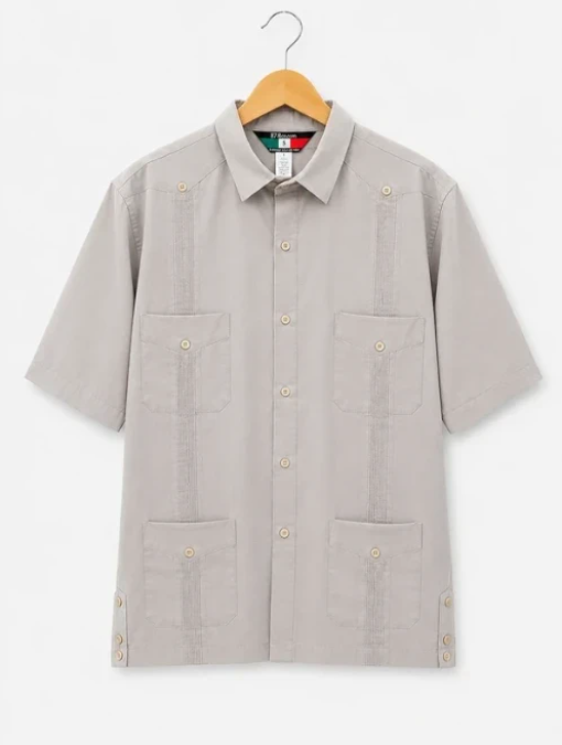 Daccord Grey Short Sleeve Button Shirt 2X