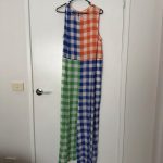 Gorman Multicolour Checked Midi Dress Size 14 Sleeveless