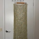 VRG GRL cream and blue Sequin Lace Skirt Size 14