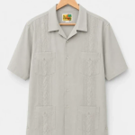 Haband Guayabera Light Grey Shirt Embroidered 3X