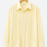 Silvano Yellow Embroidered Casual Shirt Large