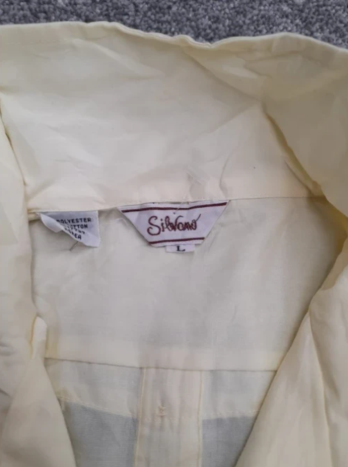 Silvano Yellow Embroidered Casual Shirt Large image 2