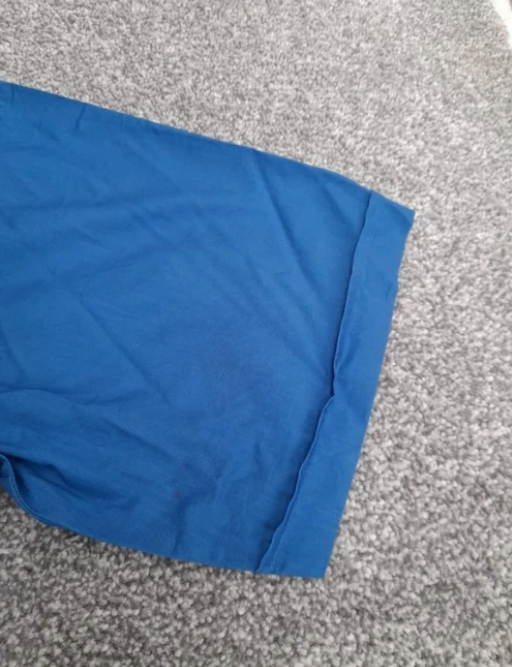Chic Elegant Blue Embroidered Shirt Short Sleeve XL image 3