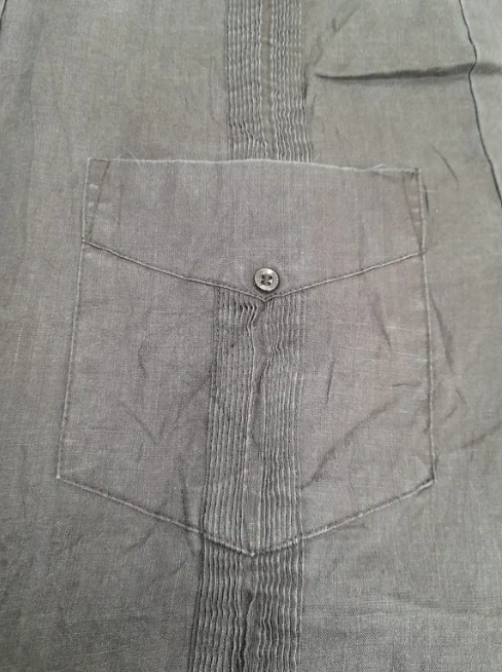 Mojito Black Linen Shirt Tito's Vodka Embroidered M image 3