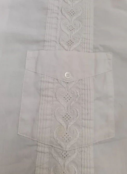 Juan Carlos White Guayabera Shirt Classic Embroidered XL image 5