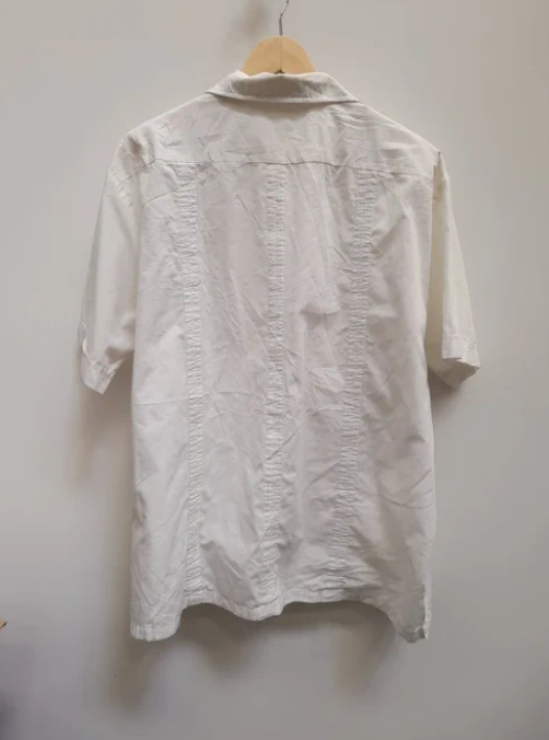 Juan Carlos White Guayabera Shirt Classic Embroidered XL image 6