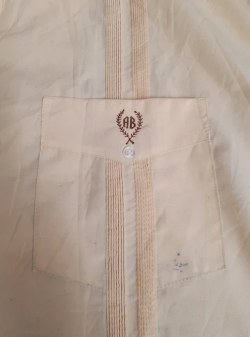 Renato Collezione Beige & Brown Short Sleeve Shirt XL image 3