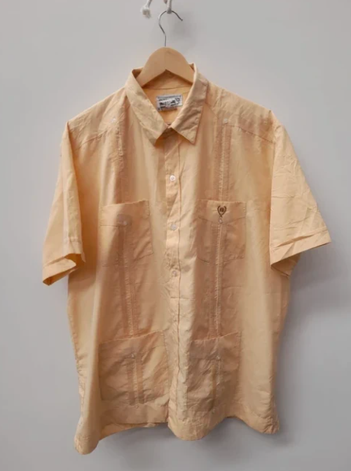 Renato Collezione Beige & Brown Short Sleeve Shirt XL image 4