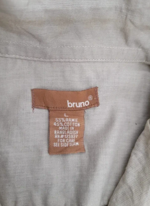 Bruno Beige Embroidered Shirt Large image 4