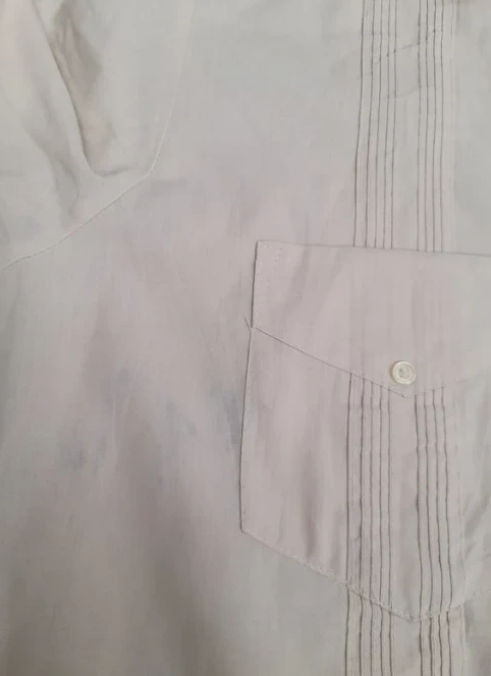 Numani Beige Cotton Short Sleeve Shirt Medium image 4