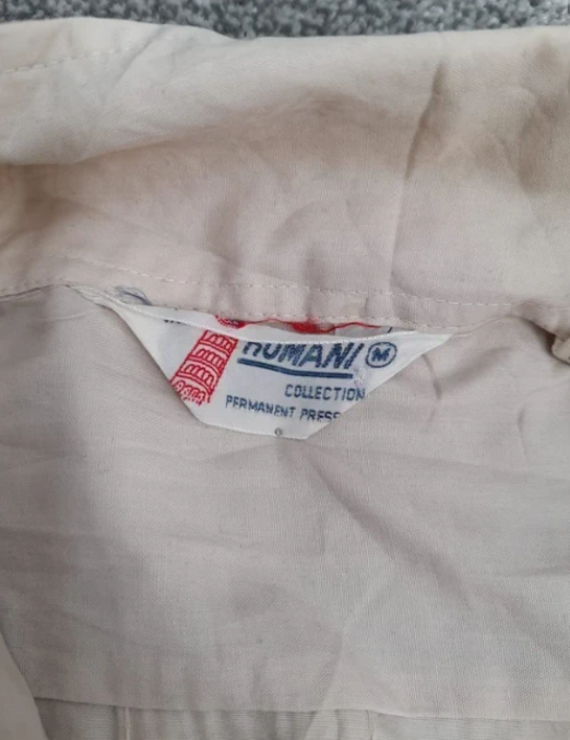 Numani Beige Cotton Short Sleeve Shirt Medium image 5