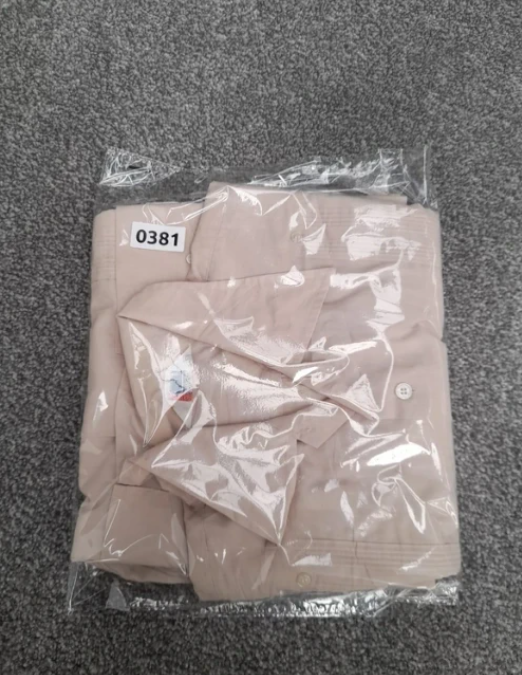 Numani Beige Cotton Short Sleeve Shirt Medium image 7