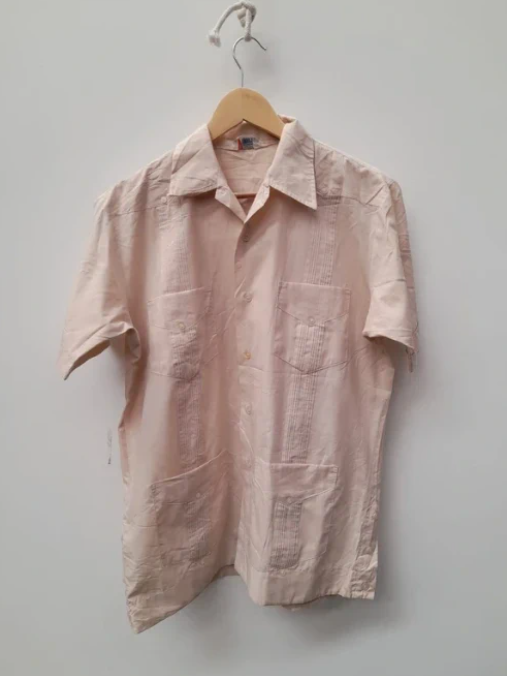Numani Beige Cotton Short Sleeve Shirt Medium image 8