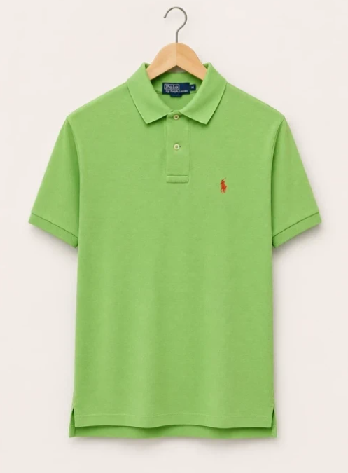 Polo Ralph Lauren cotton mesh polo shirt ,lime green,L
