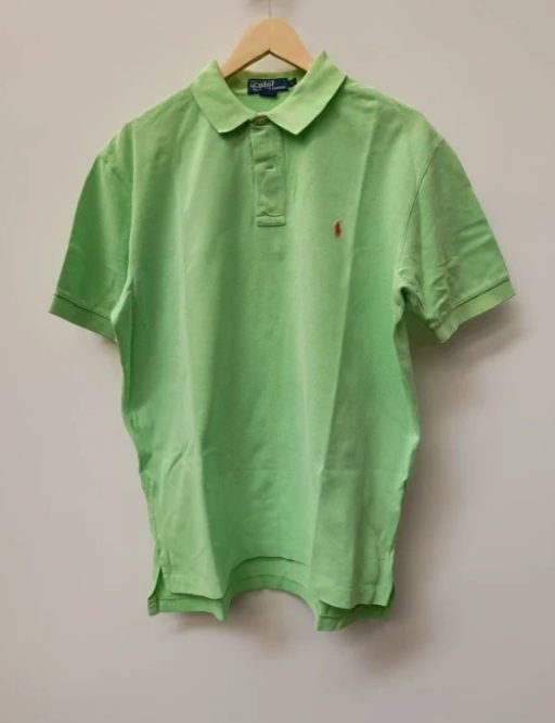 Polo Ralph Lauren cotton mesh polo shirt ,lime green,L image 2