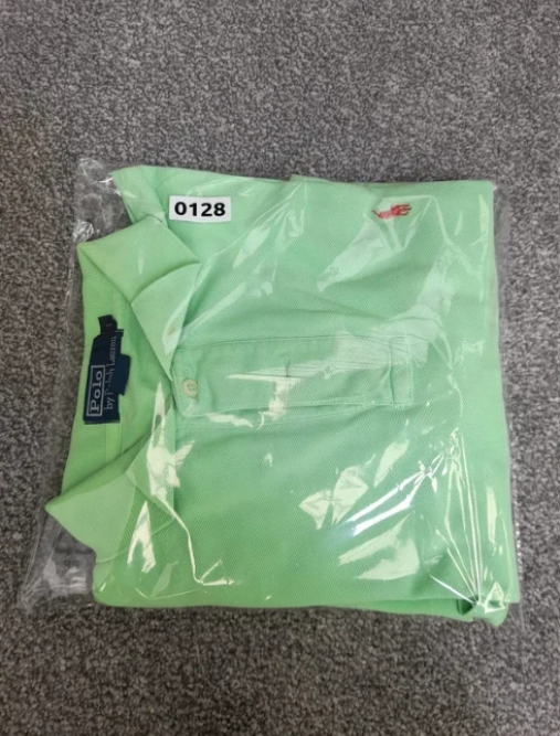 Polo Ralph Lauren cotton mesh polo shirt ,lime green,L image 8