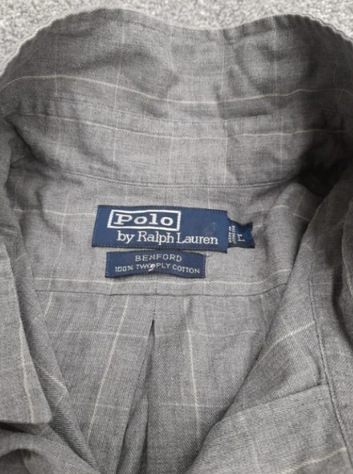 Polo by Ralph Lauren Grey Check Cotton Shirt Large image 4
