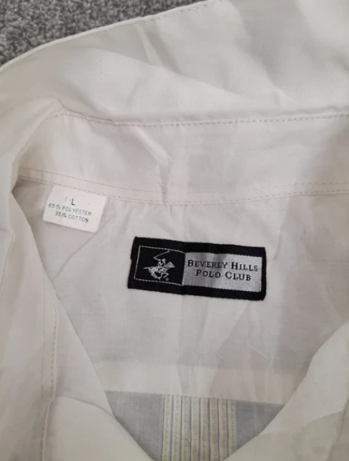 Beverly Hills Polo Club White Short Sleeve Shirt Large image 2