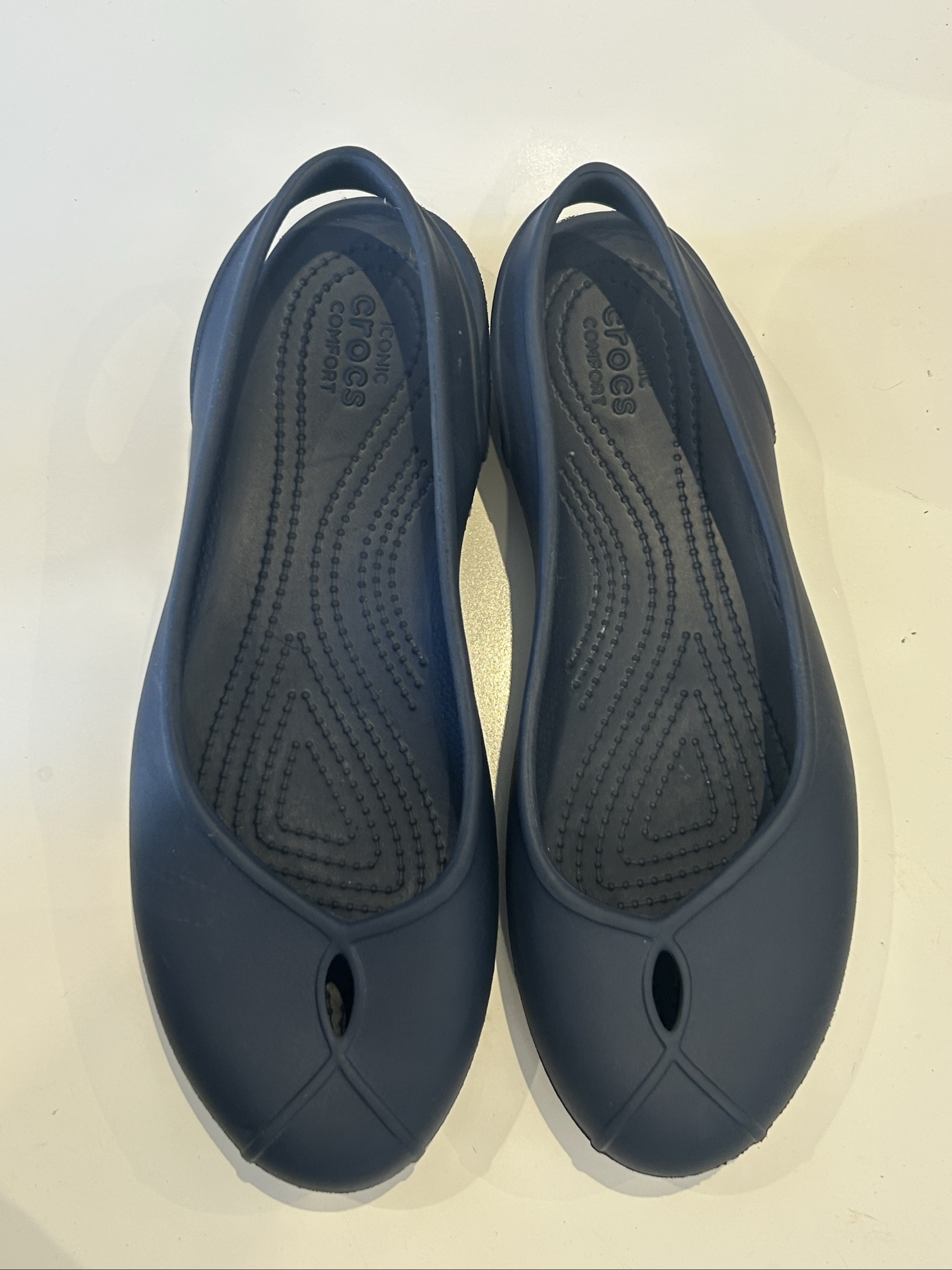 Crocs Navy Women's Ballet Flats W 9 Crocs Comfort image 2