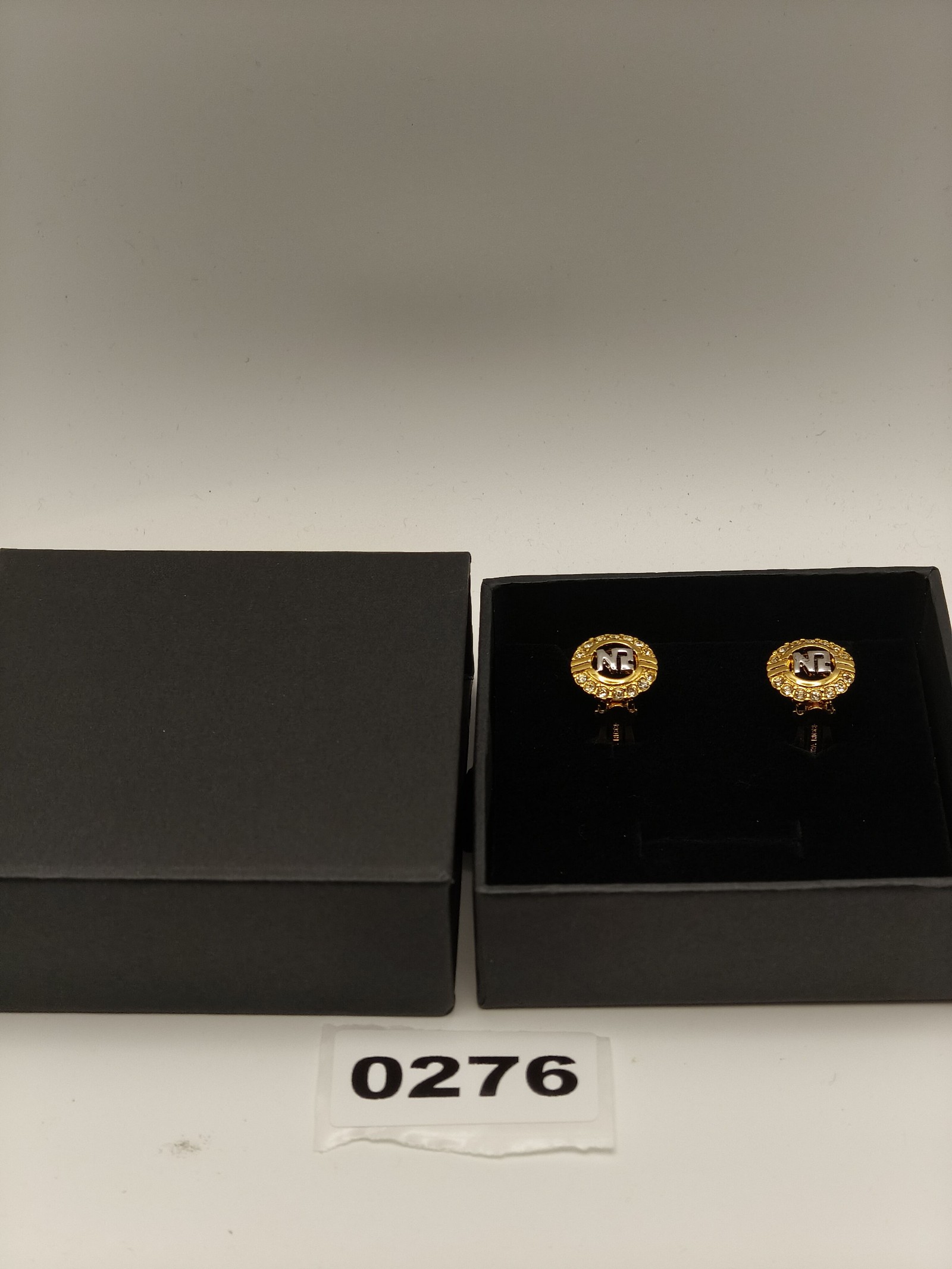 Nina Ricci Women's Gold & Clear Crystal Clip-On Earrings