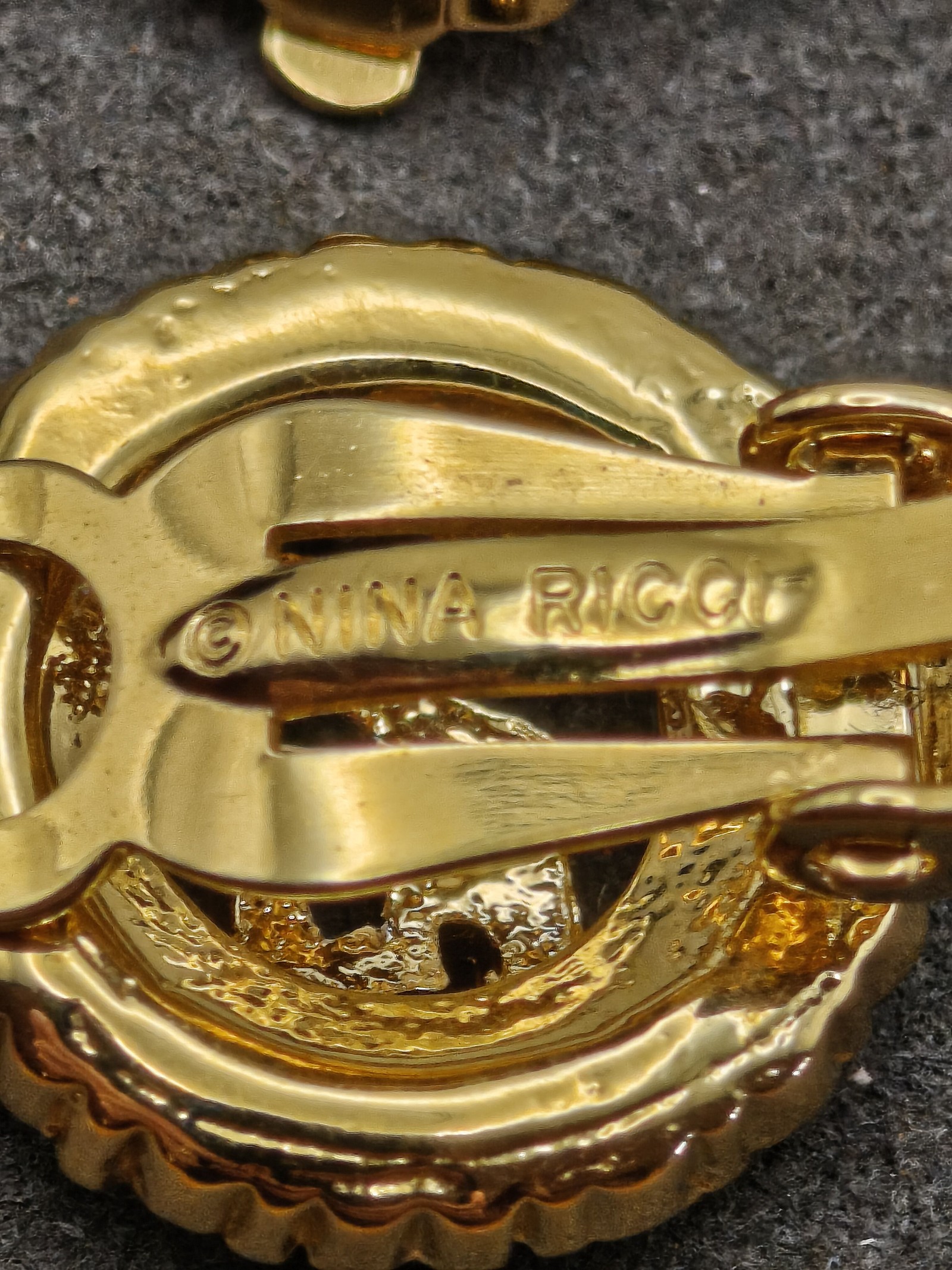 Nina Ricci Women's Gold & Clear Crystal Clip-On Earrings image 5