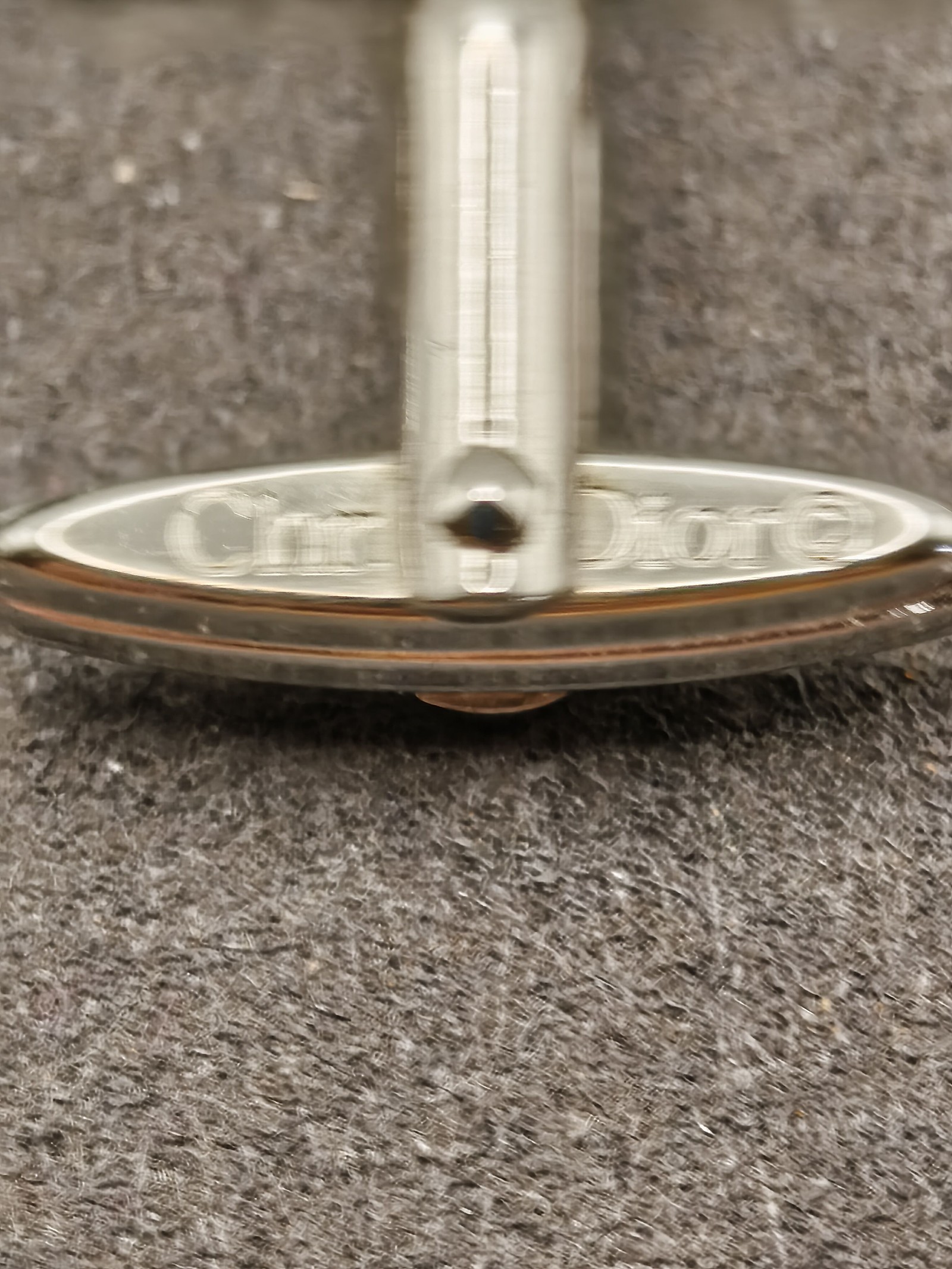 Christian Dior Men Silver & Gold Tone Logo Cufflinks image 7