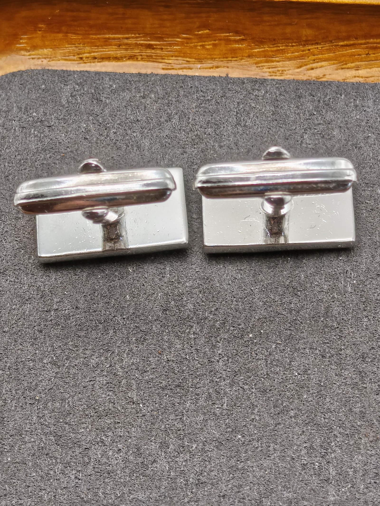 Christian Dior Men Silver & Gold Tone Logo Cufflinks image 10