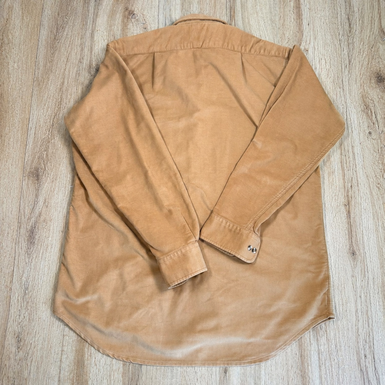 Charles Tyrwhitt Heavy Cotton Overshirt Men's L Tan Brushed Shacket image 2