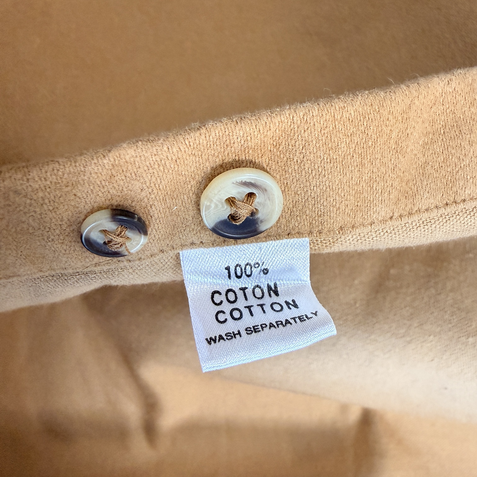 Charles Tyrwhitt Heavy Cotton Overshirt Men's L Tan Brushed Shacket image 7