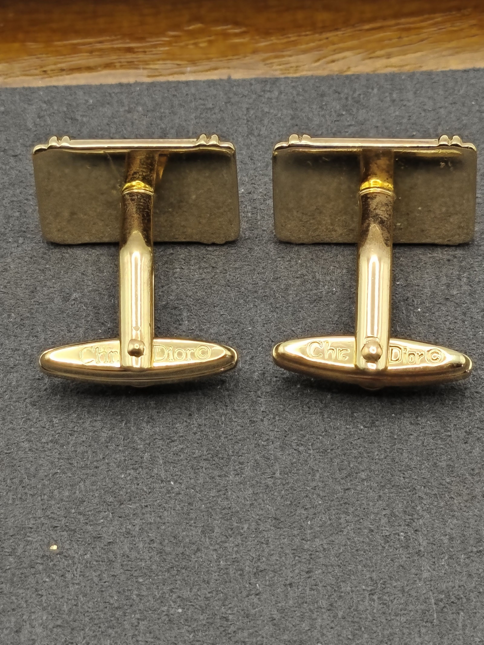 Christian Dior Gold Tone Tie Clip & Cufflinks Set Men's Other image 7