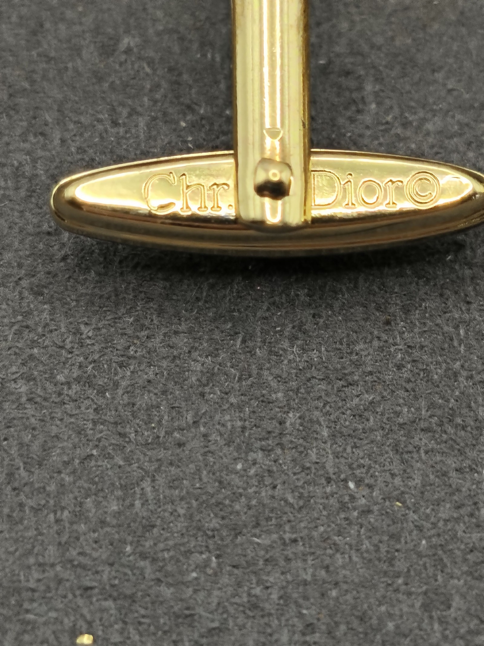 Christian Dior Gold Tone Tie Clip & Cufflinks Set Men's Other image 8