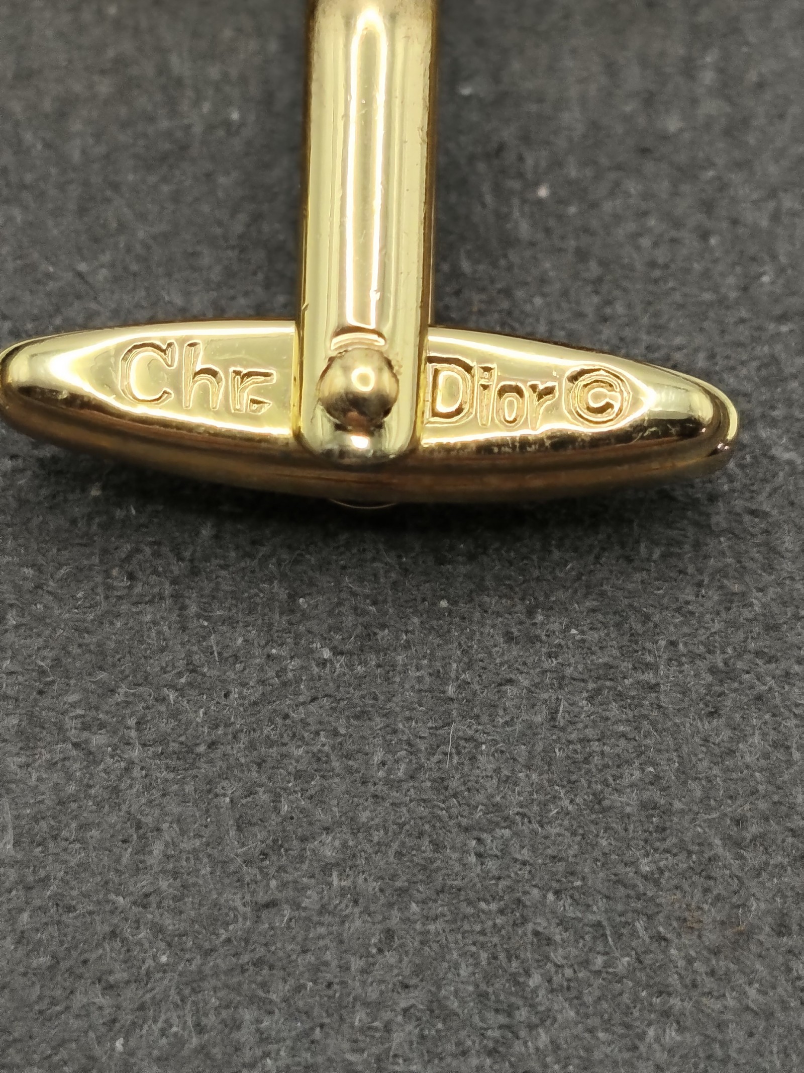 Christian Dior Gold Tone Tie Clip & Cufflinks Set Men's Other image 9