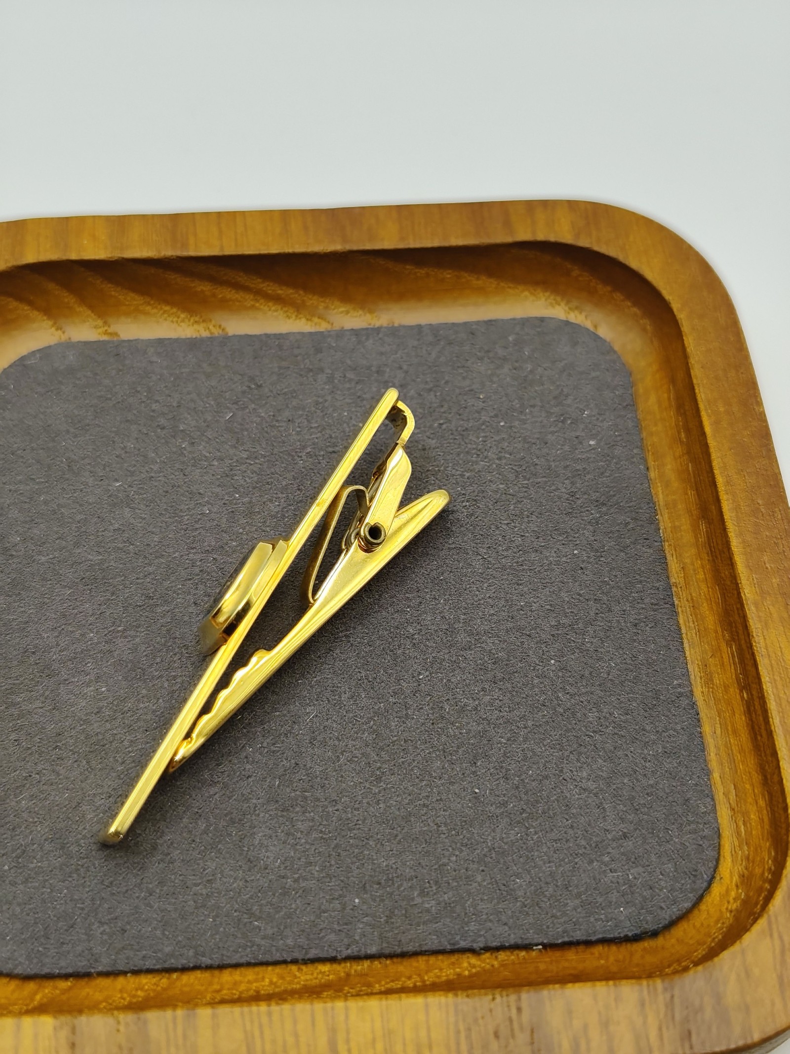 Celine Men Gold & Black Logo Enamel Tie Clip Other image 8
