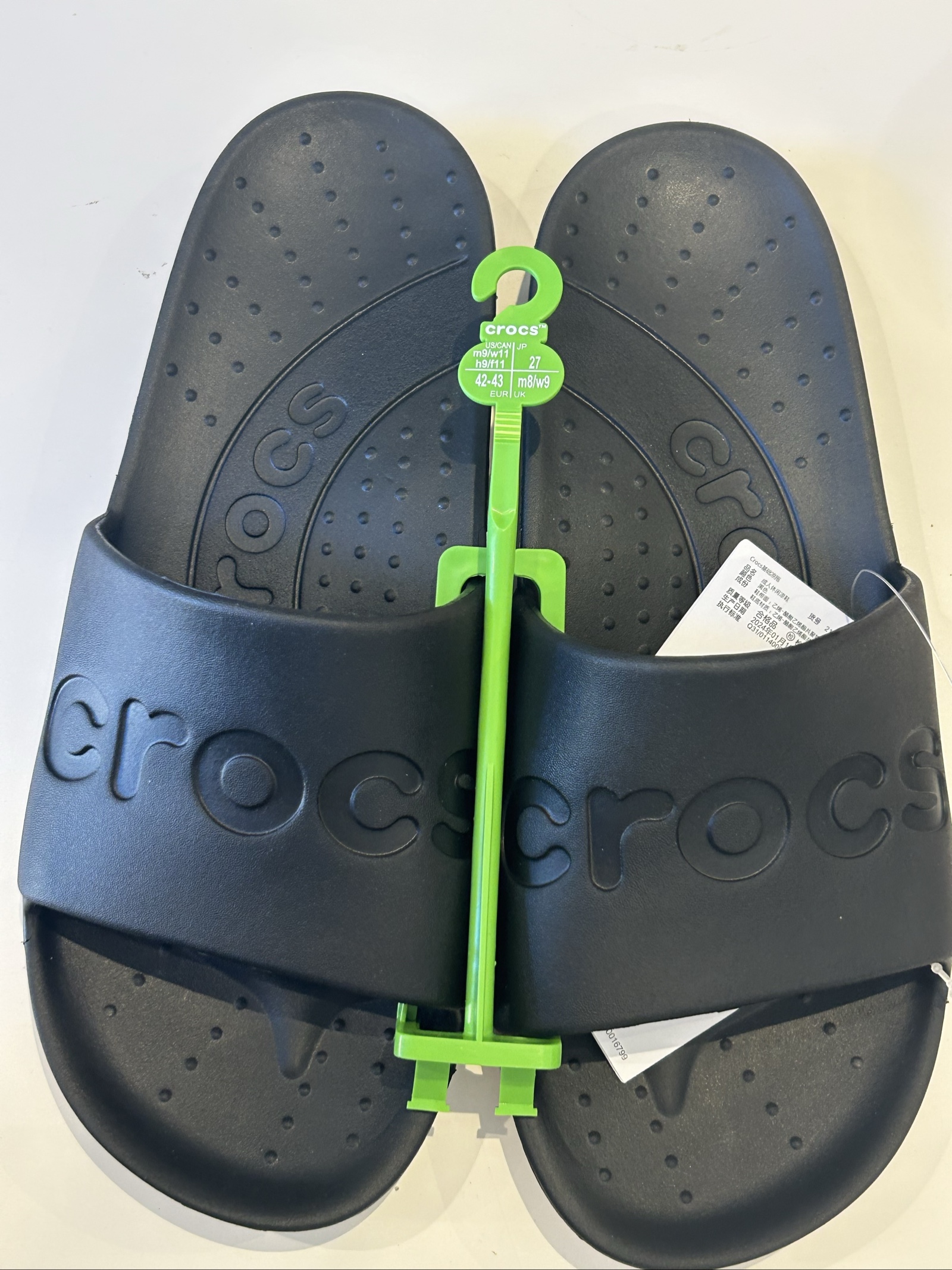 Crocs Unisex Black Slide Sandals US M 9 / W 11