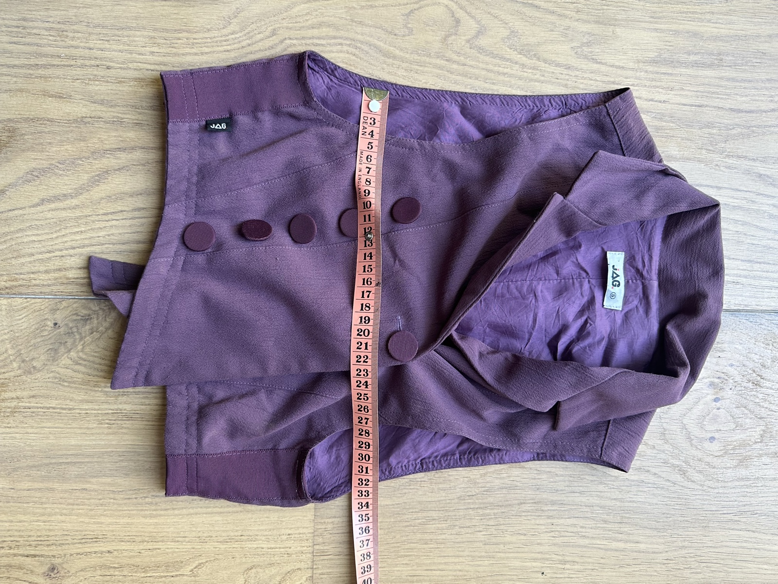 JAG Women Purple Sleeveless Buttoned Blazer Small image 3