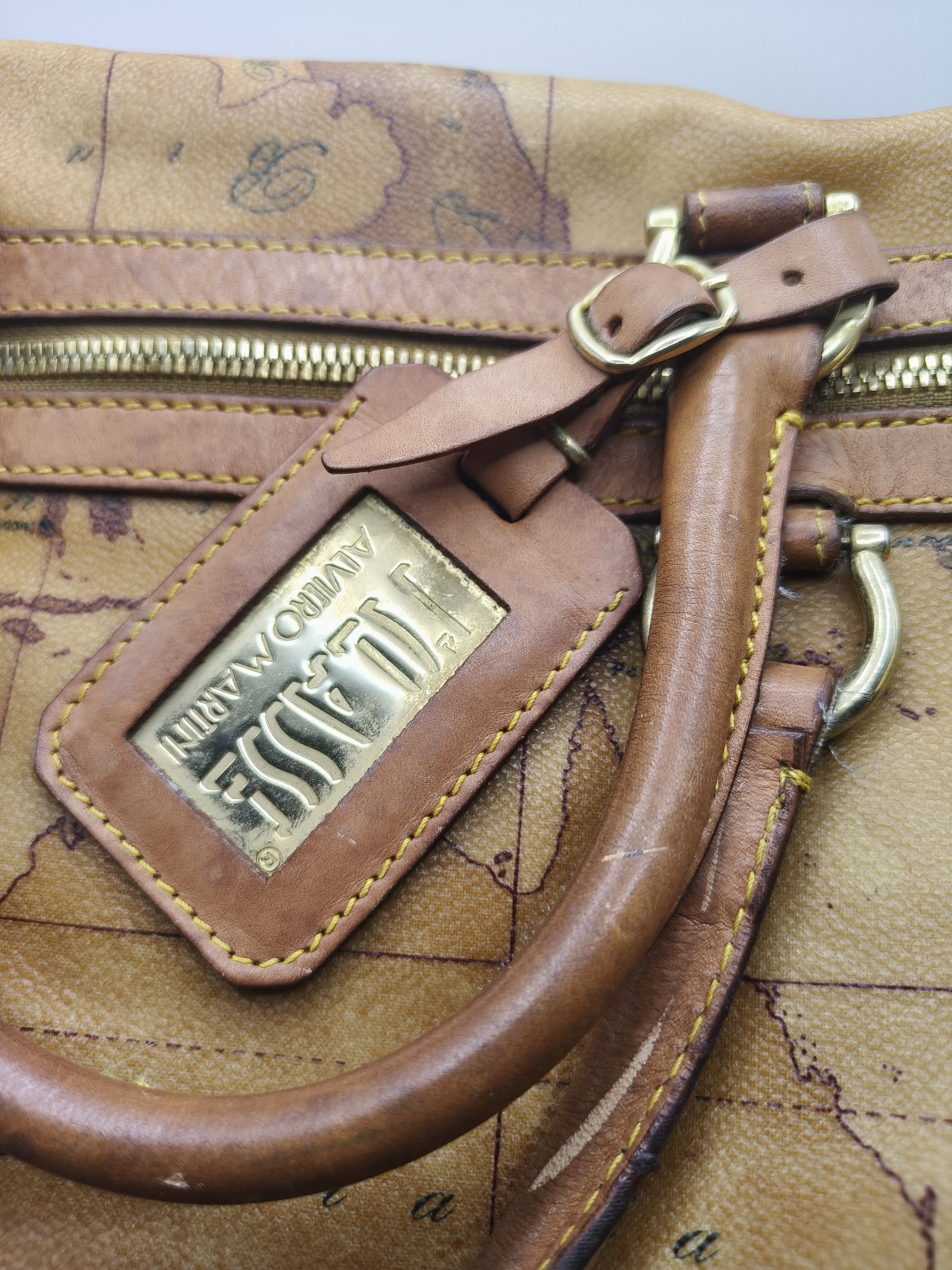 Alviero Martini Brown Map Print Leather Tote Bag Women image 2
