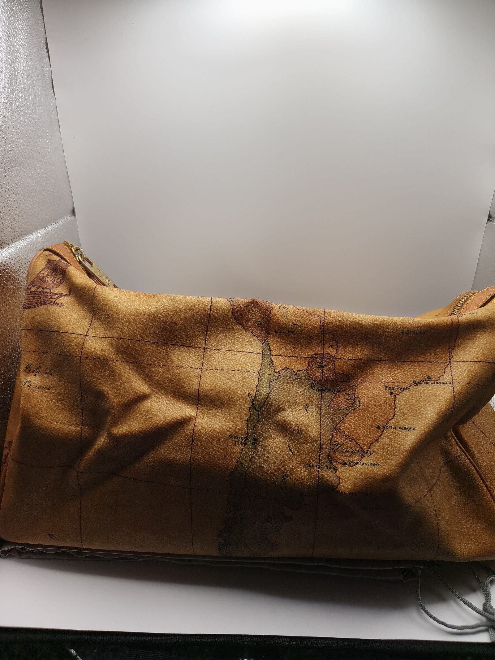 Alviero Martini Brown Map Print Leather Tote Bag Women image 5