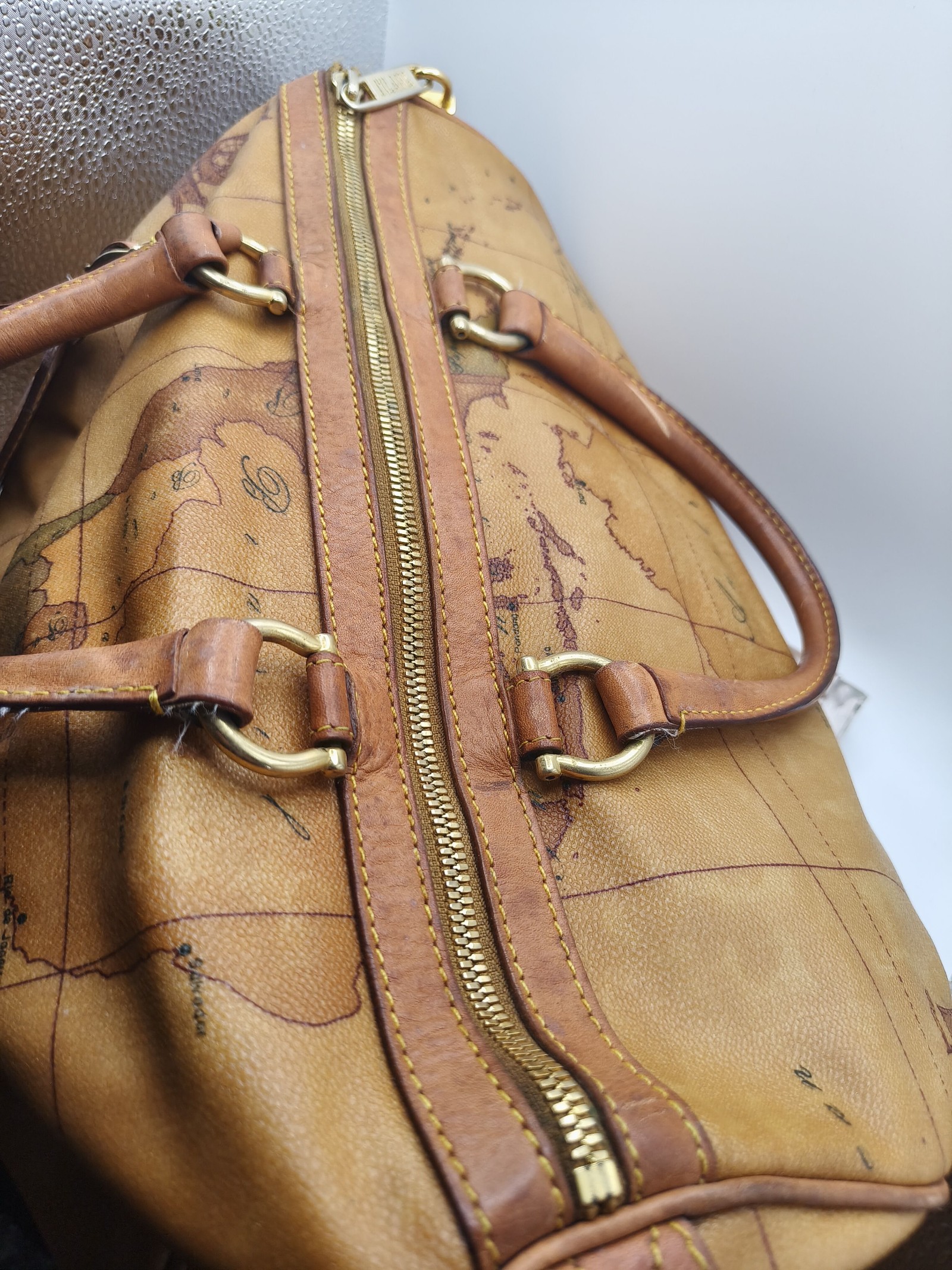 Alviero Martini Brown Map Print Leather Tote Bag Women image 8