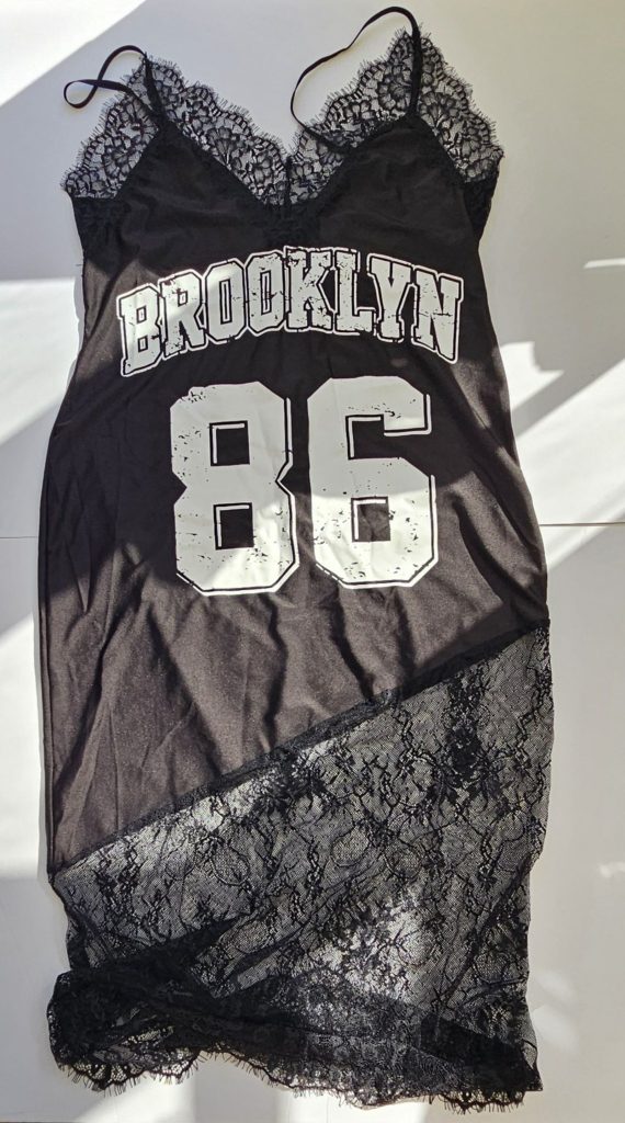Black Women's Brooklyn Lace Trim dress 1XL