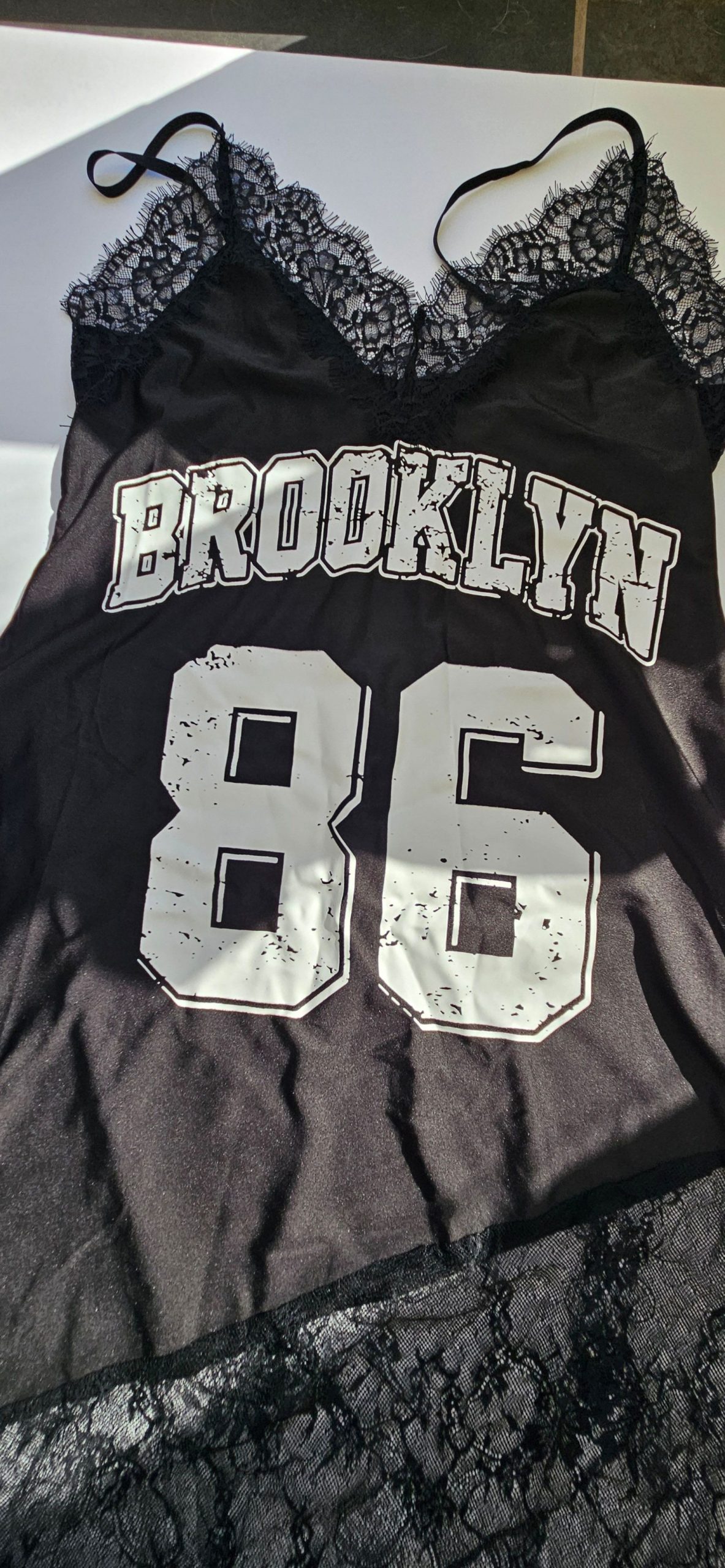 Black Women's Brooklyn Lace Trim dress 1XL image 2