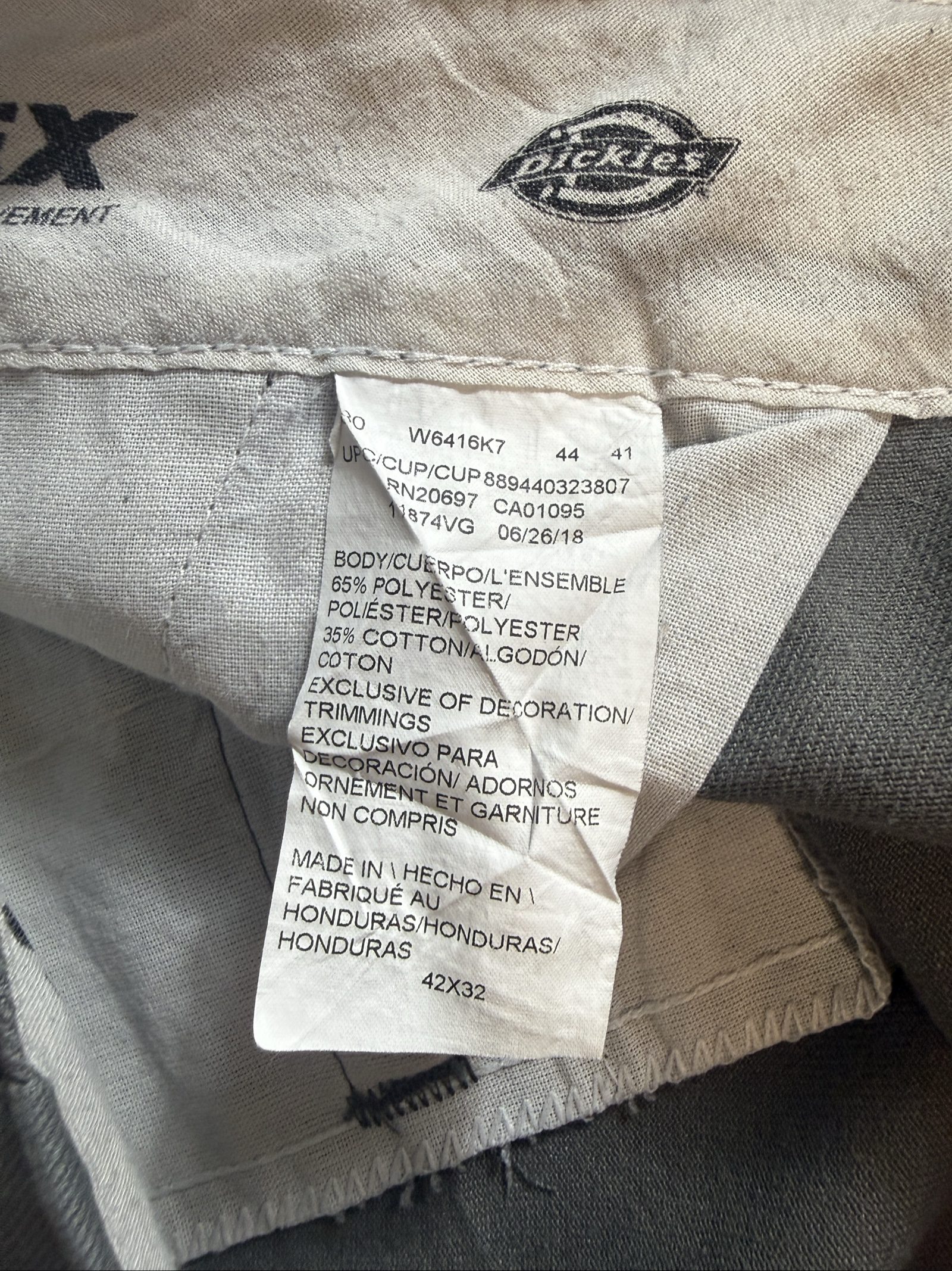 Dickies 874 Men’s Original Fit Work Trousers W42 L32 Grey Flex image 5