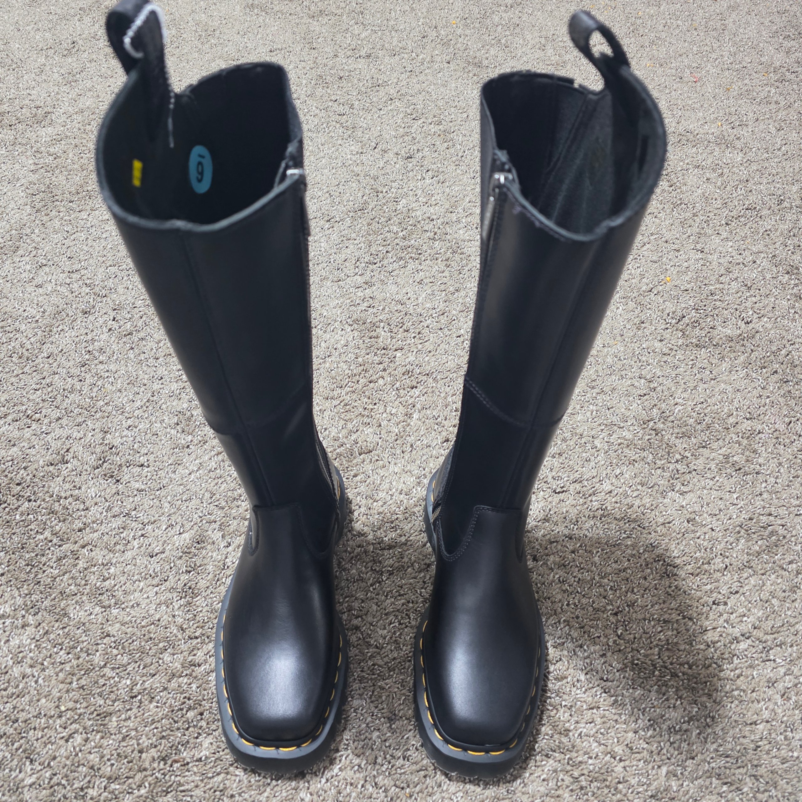 Dr. Martens Amaayah Hi Women's Size 6 Black 31947001 Leather Knee High Boots image 4