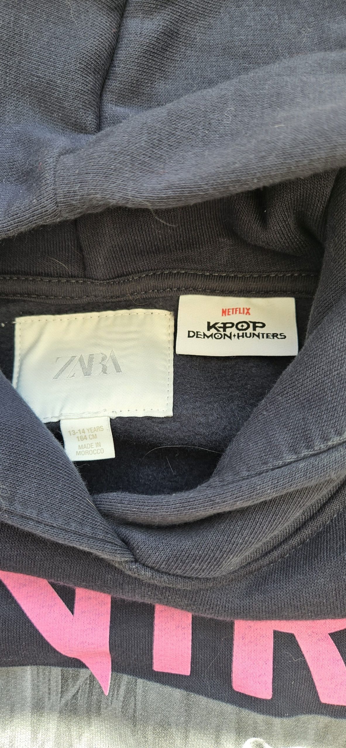 Zara Kids Navy KPOP Demon Hunters Hoodie 13-14 Years 164 cm image 2